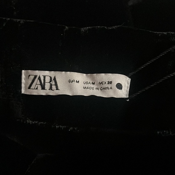 NWT Zara wide leg velvet pants - Picture 4 of 5